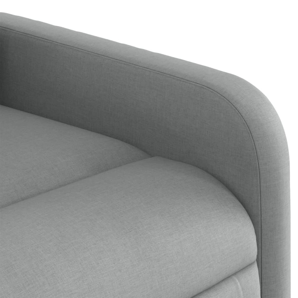 vidaXL Stand up Massage Recliner Chair Light Grey Fabric