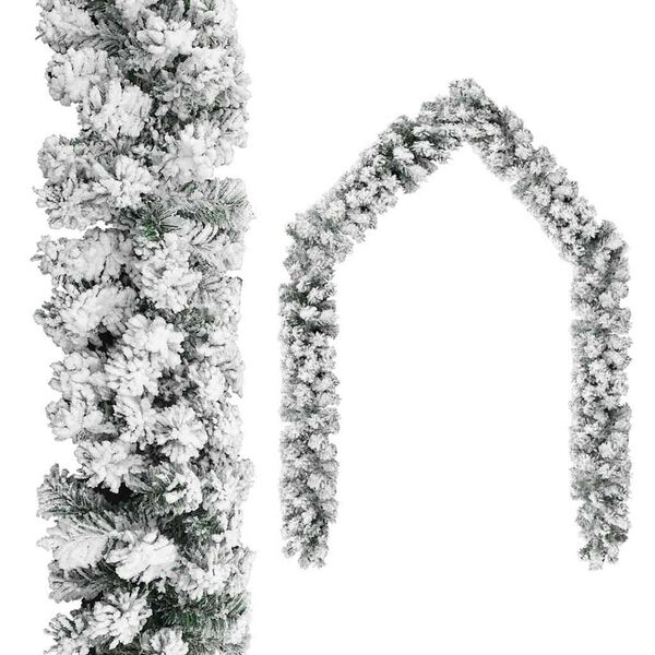 vidaXL Christmas Garland with LEDs&Ball Set Green 5 m PVC