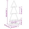 vidaXL Metal Christmas Tree for Decoration Black 60 cm
