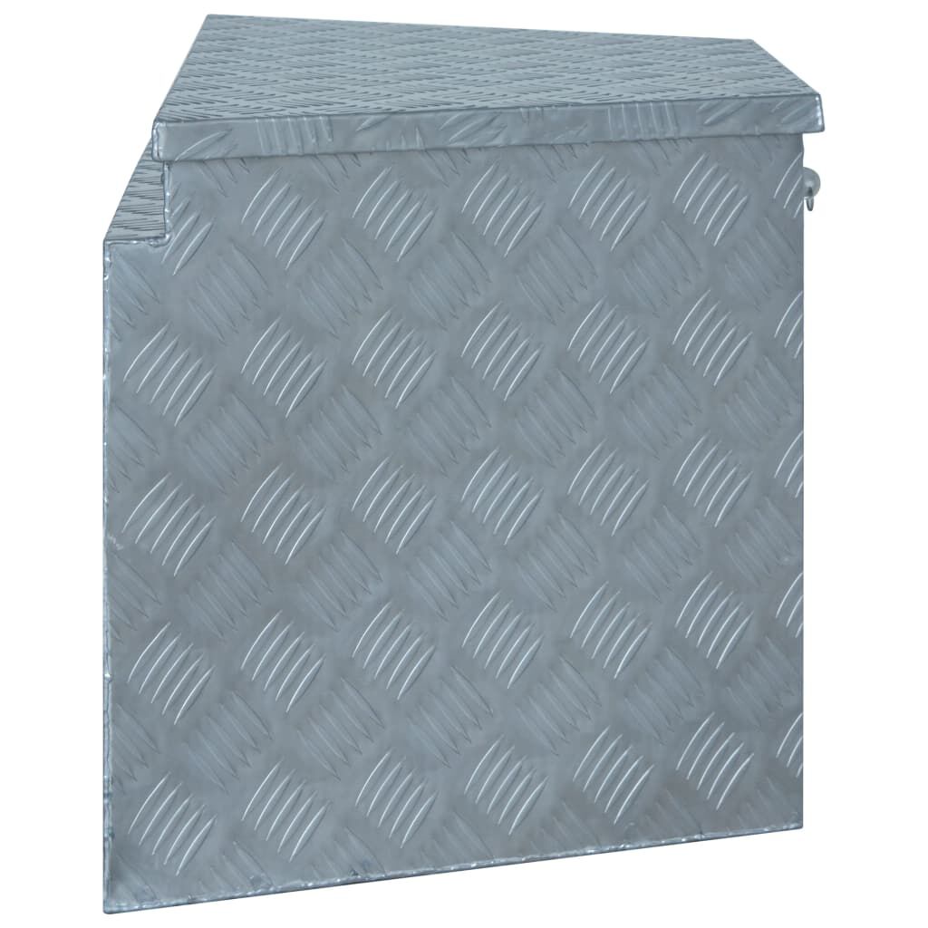 vidaXL Aluminium Box 737/381x410x460 mm Silver