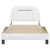 vidaXL Bed Frame "Viana" with LED without Mattress White 100x190 cm