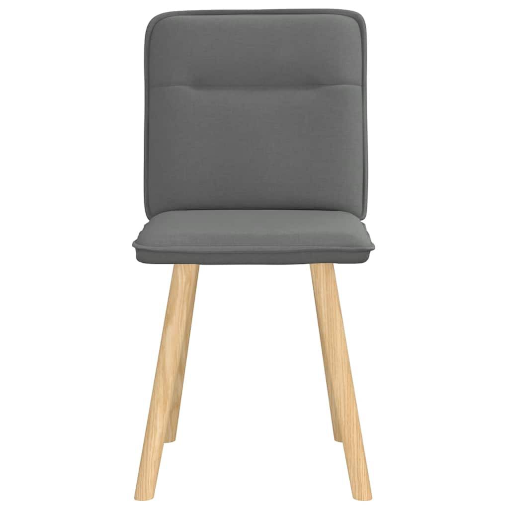 vidaXL Dining Chairs 2 pcs Dark Grey Fabric