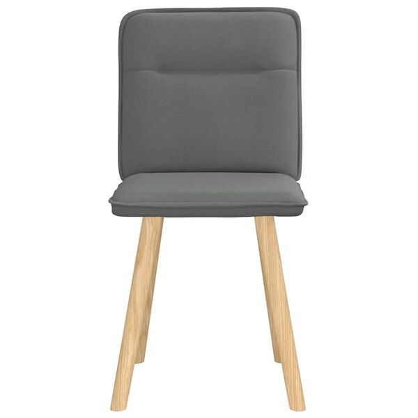 vidaXL Dining Chairs 2 pcs Dark Grey Fabric