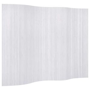 vidaXL Room Divider Bamboo White 250x165 cm