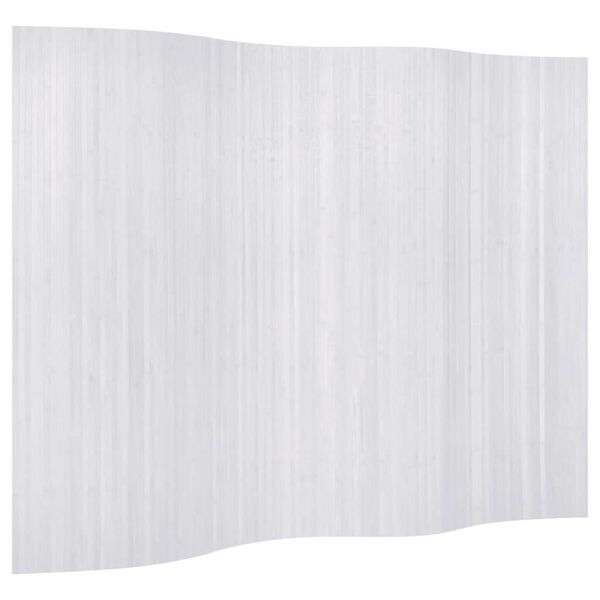 vidaXL Room Divider Bamboo White 250x165 cm