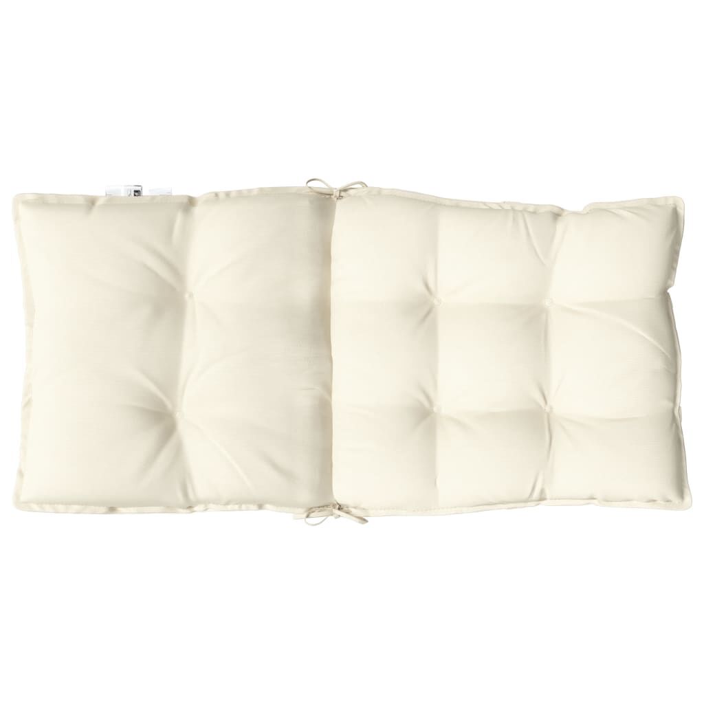 vidaXL Lowback Chair Cushions 6 pcs Cream Oxford Fabric