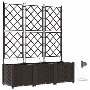 vidaXL Garden Planter 3 pcs Brown Steel