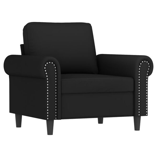 vidaXL 3 Piece Sofa Set with Cushions Black Velvet