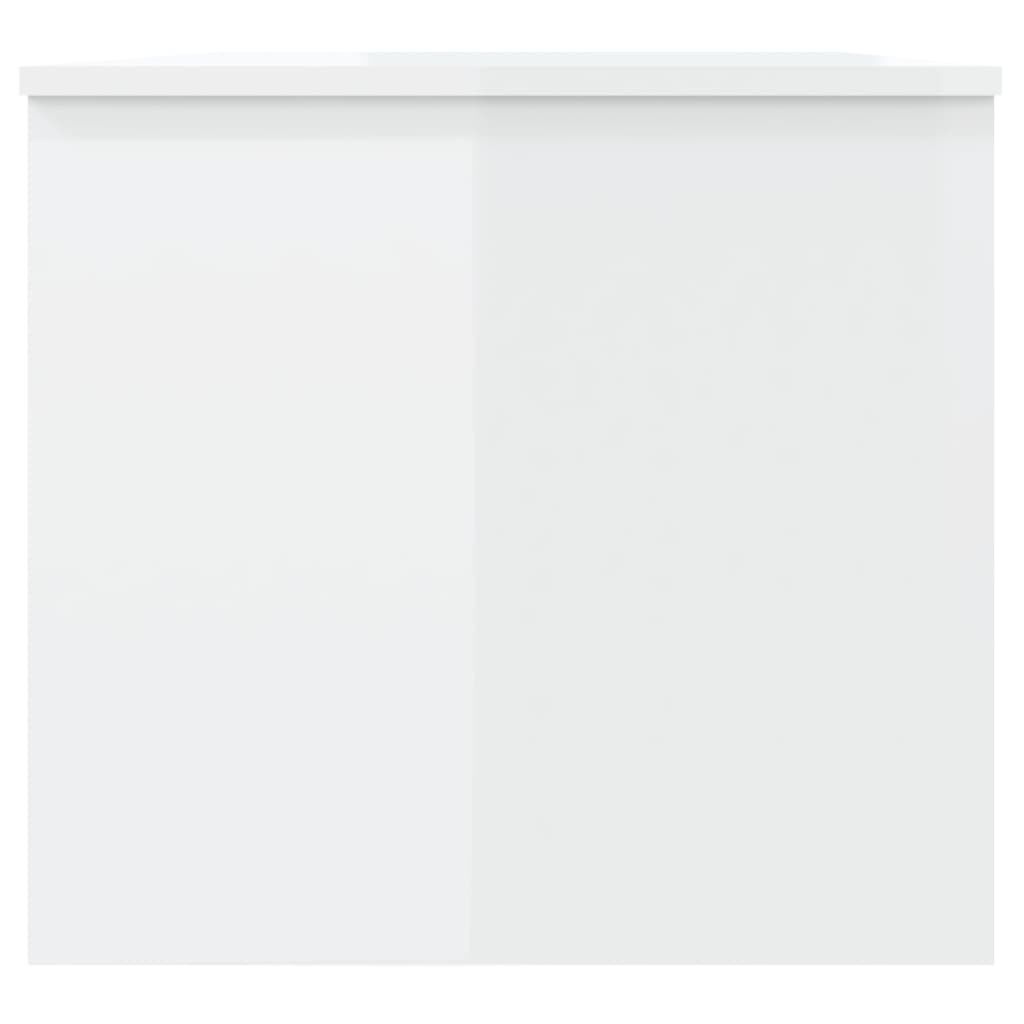 vidaXL Coffee Table High Gloss White 102x50.5x46.5 cm Engineered Wood