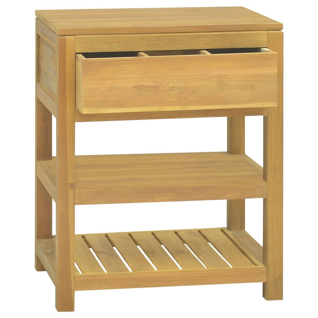 vidaXL Bathroom Cabinet 60x45x75 cm Solid Wood Teak