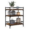 vidaXL Kitchen Trolley Smoked Oak 65x40x86.5 cm Engineered Wood