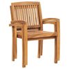 vidaXL Garden Chairs 2 pcs with Anthracite Cushions Solid Teak Wood