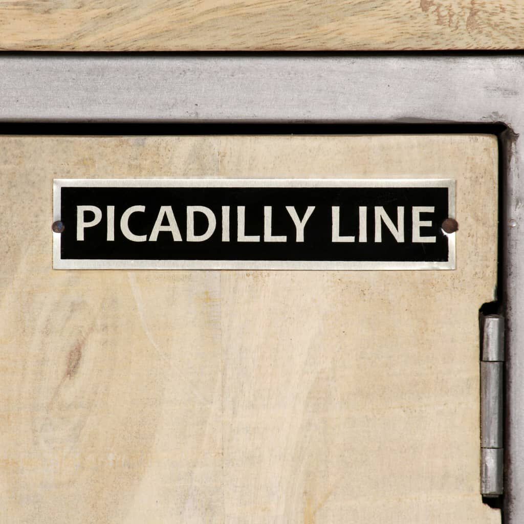 vidaXL Sideboard Solid Mango Wood and Steel 65x33x76 cm