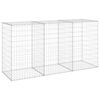 vidaXL Gabion Wall with Covers Galvanised Steel 200x60x100 cm