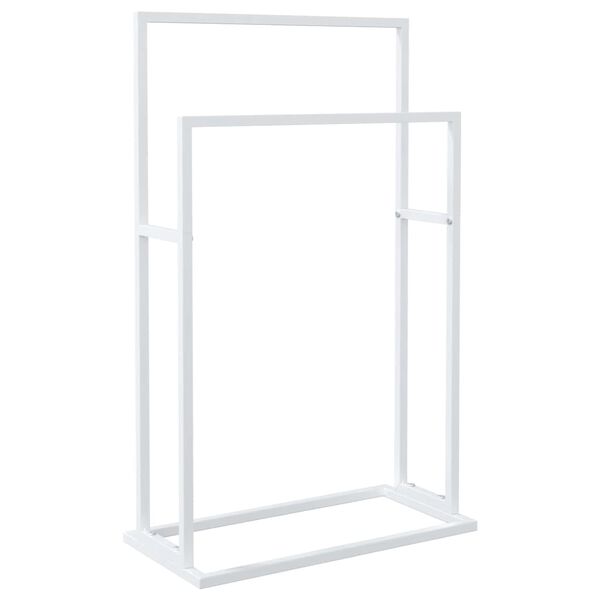 vidaXL Freestanding Towel Rack White 48x24x78.5 cm Iron