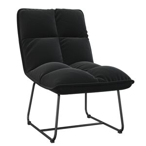vidaXL Leisure Chair with Metal Frame Black Velvet