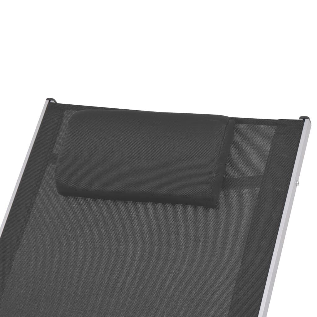 vidaXL Outdoor Rocking Chair Black Textilene