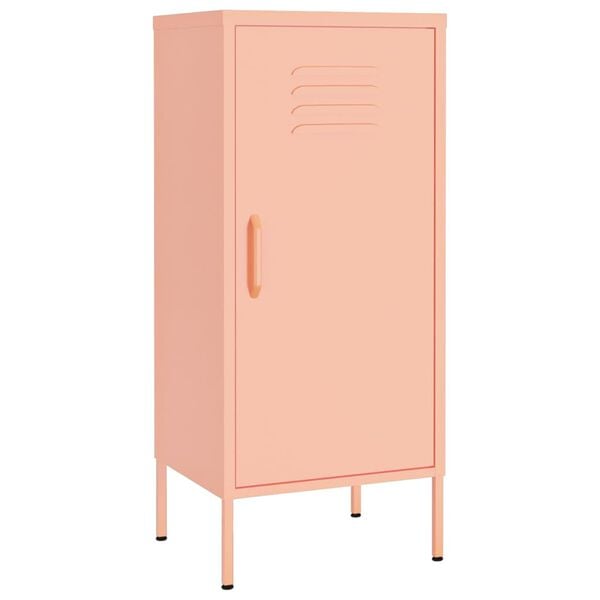 vidaXL Storage Cabinet Pink 42.5x35x101.5 cm Steel