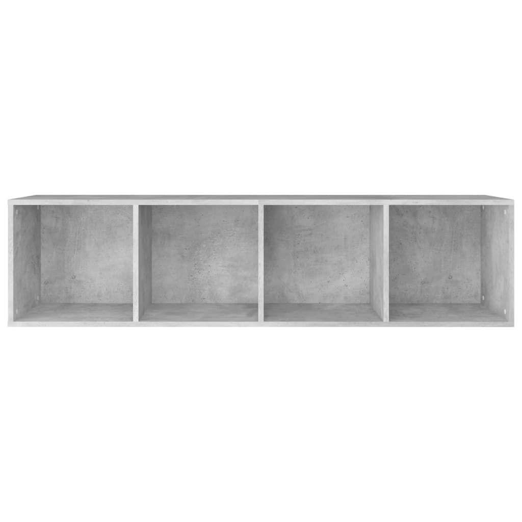vidaXL Book Cabinet/TV Cabinet Concrete Grey 36x30x143 cm Engineered Wood