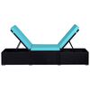 vidaXL 9 Piece Garden Lounge Set with Cushions Poly Rattan Blue