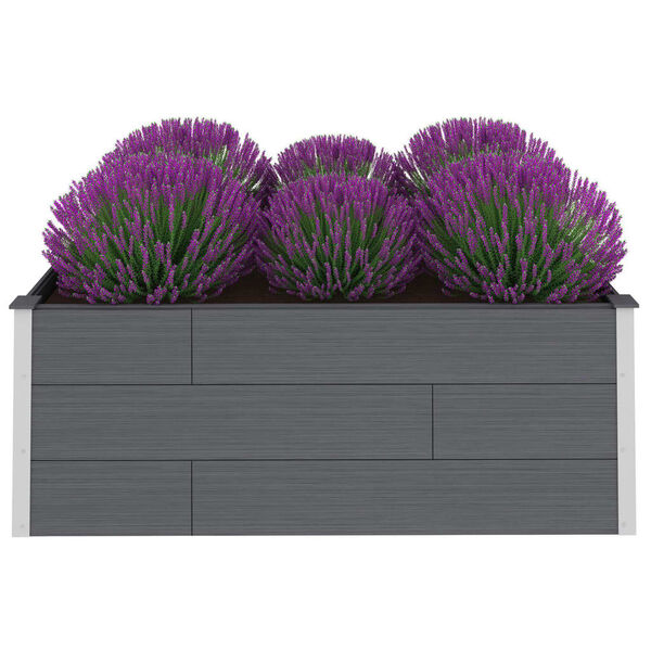 vidaXL Garden Raised Bed WPC 150x100x54 cm Grey