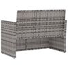 vidaXL Garden Bench with Cushions Grey 105 cm Poly Rattan