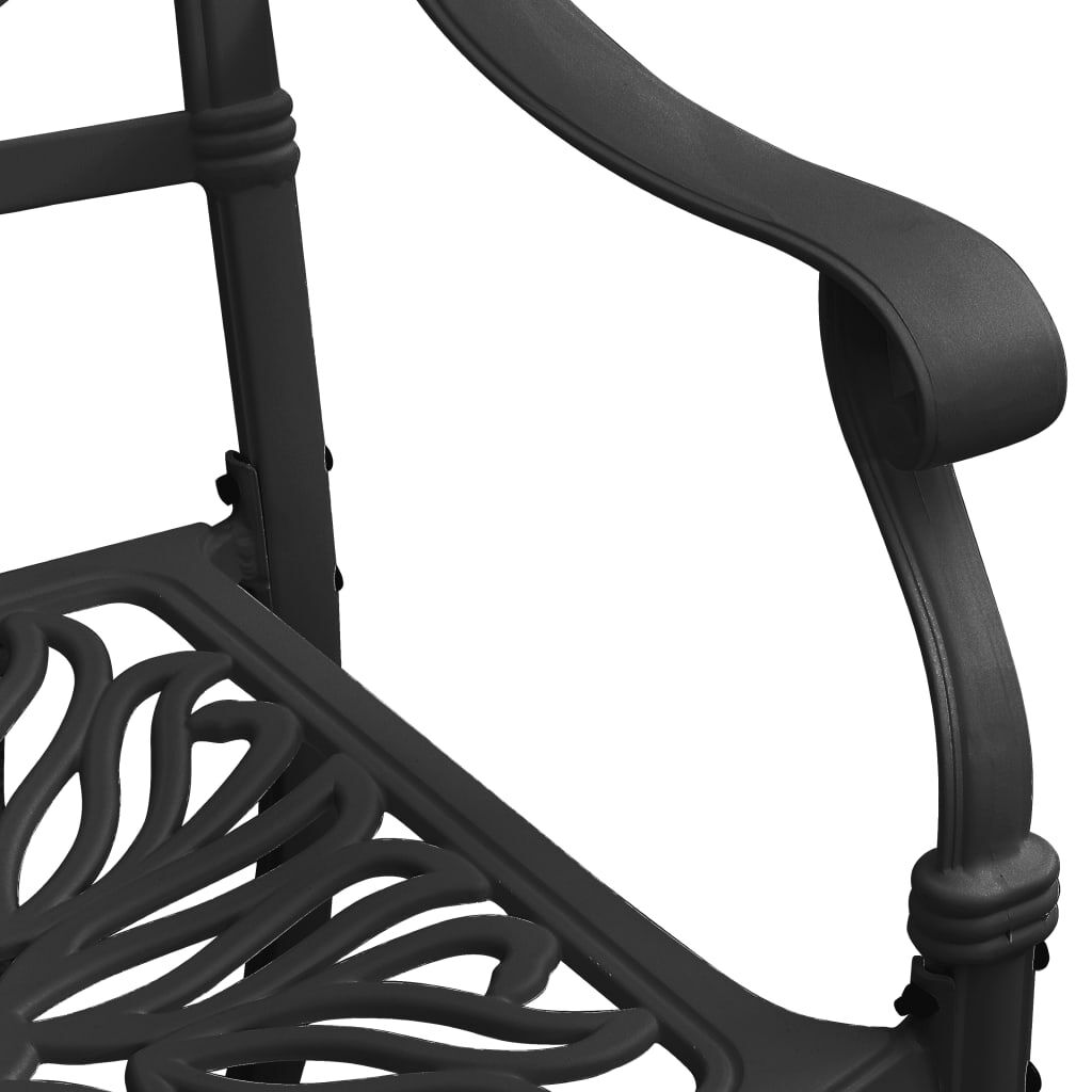 vidaXL Garden Chairs 2 pcs Cast Aluminium Black