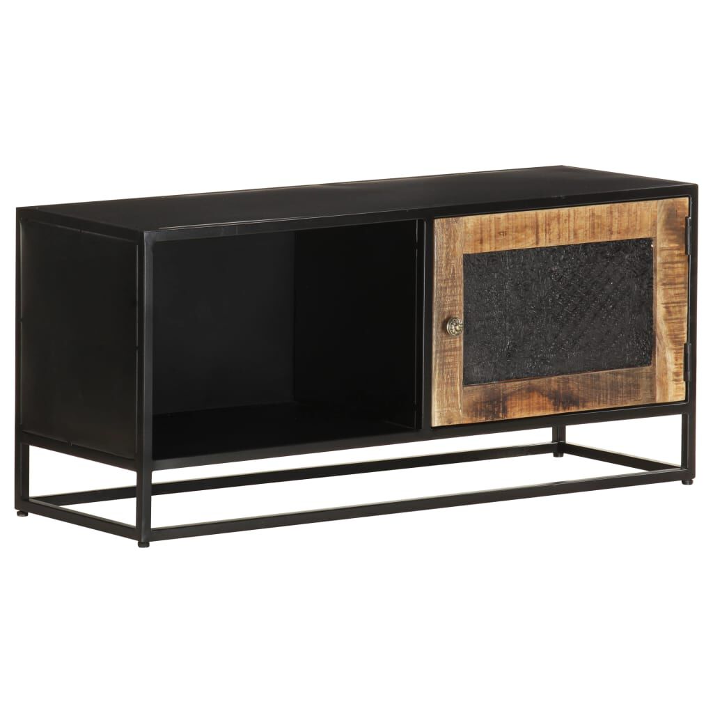 vidaXL TV Cabinet 90x30x40 cm Rough Mango Wood