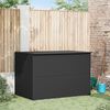 vidaXL Garden Storage Box Black 150x100x100 cm Poly Rattan