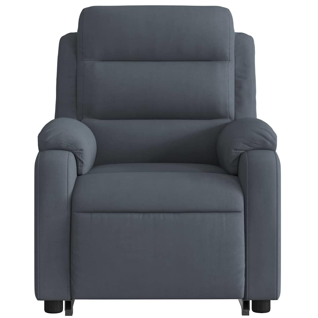 vidaXL Electric Stand up Massage Recliner Chair Dark Grey Velvet