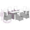 vidaXL 9 Piece Garden Dining Set with Cushions Grey Poly Rattan