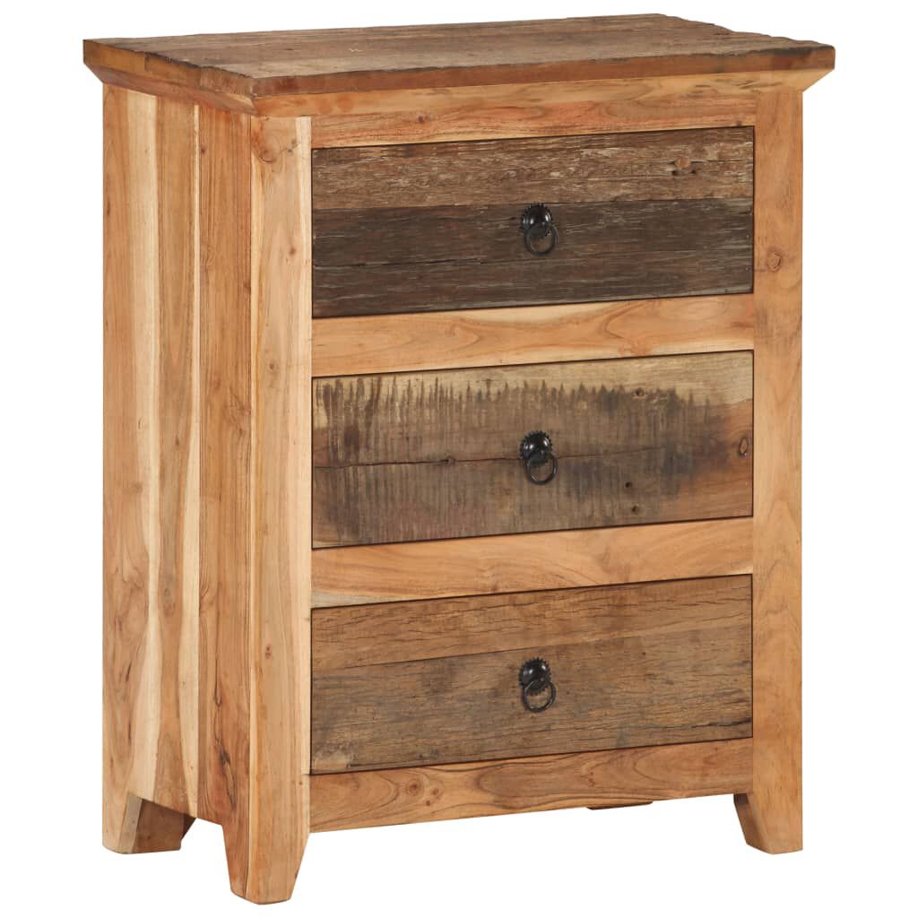 vidaXL Sideboard 60x33x75 cm Solid Acacia Wood and Reclaimed Wood