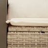 vidaXL Garden Sofa with Cushions 2-Seater Beige Poly Rattan