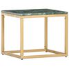 vidaXL Coffee Table Green 40x40x35 cm Real Stone with Marble Texture
