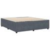 vidaXL Bed Frame without Mattress Dark Grey King Velvet