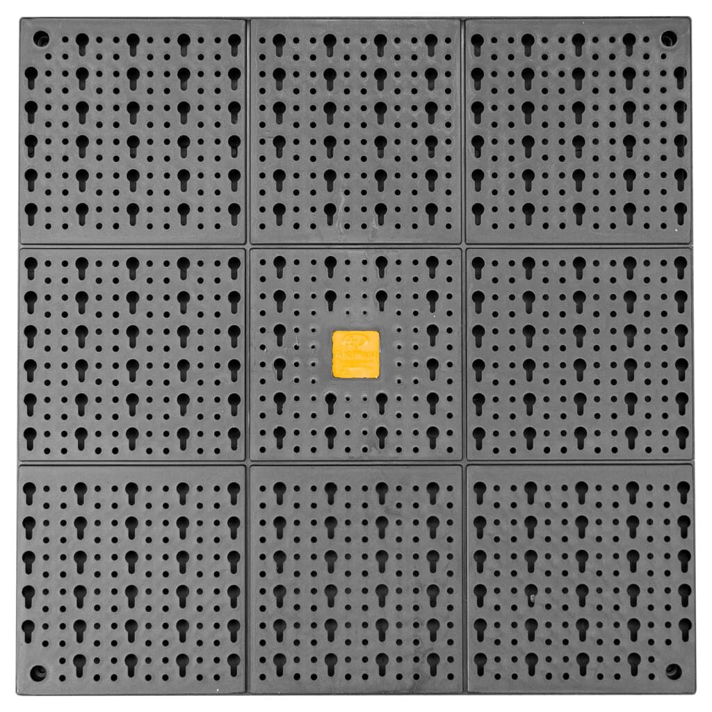 vidaXL Tool Wall 500x1000 mm 50 Hooks PP