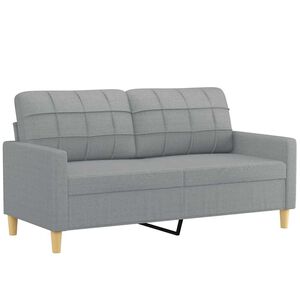 vidaXL 2-Seater Sofa Light Grey 140 cm Fabric