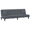 vidaXL 2 Piece Sofa Set with Pillows Dark Grey Velvet