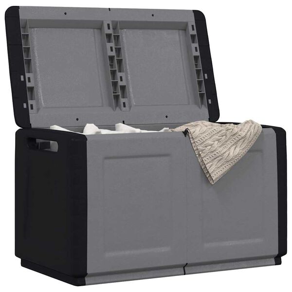 vidaXL Garden Storage Box 96x53x57 cm 230 L Dark Grey and Black