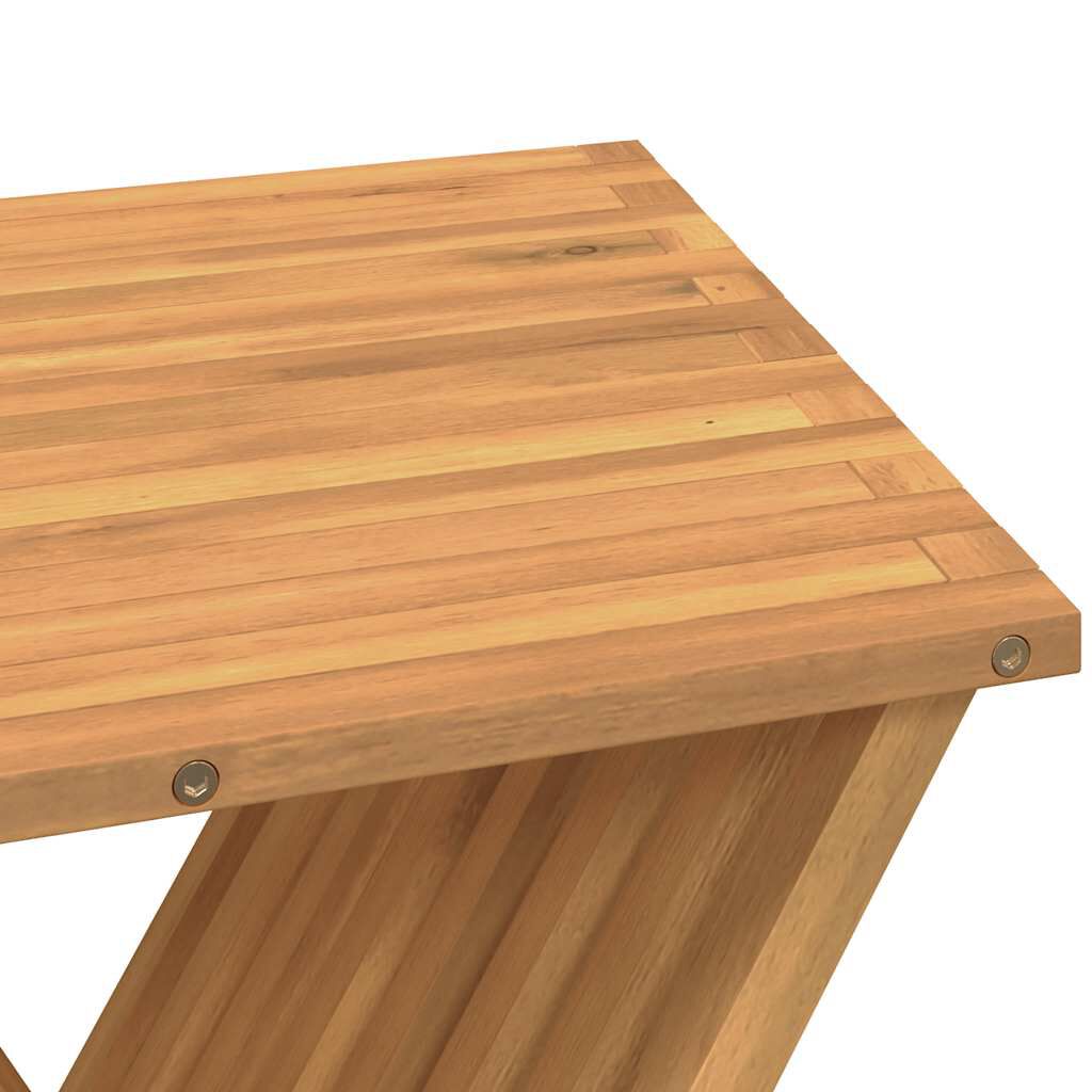 vidaXL Folding Stool 40x32.5x70 cm Solid Wood Teak