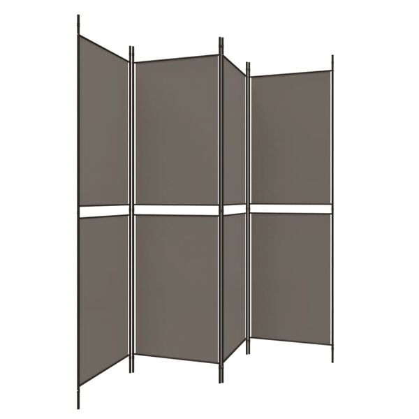 vidaXL 4-Panel Room Divider Anthracite 200x200 cm Fabric