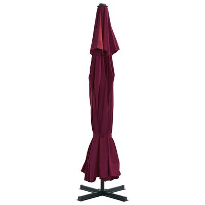 vidaXL Garden Parasol with Aluminium Pole 500 cm Bordeaux Red