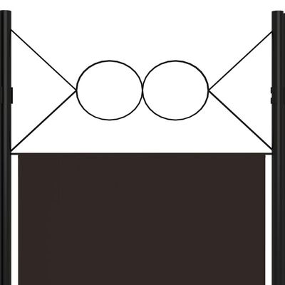 vidaXL 3-Panel Room Divider Brown 120x180 cm