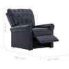 vidaXL Reclining Chair Black Faux Leather