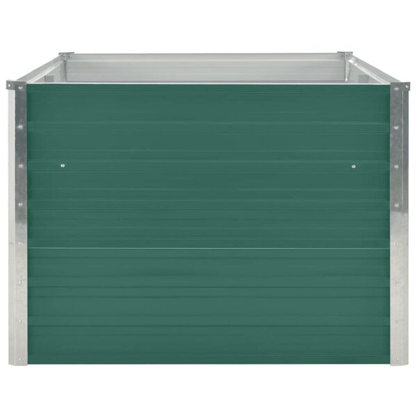 vidaXL Raised Garden Bed 160x80x45 cm Galvanised Steel Green