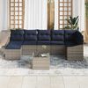 vidaXL Sofa Set with Cushion 8 pcs Grey Poly Rattan