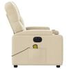 vidaXL Electric Massage Recliner Chair Cream Fabric