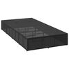vidaXL Sunbed with Floating Cushion Black Poly Rattan