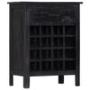 vidaXL Wine Rack Black 56x35x75 cm Solid Mango Wood