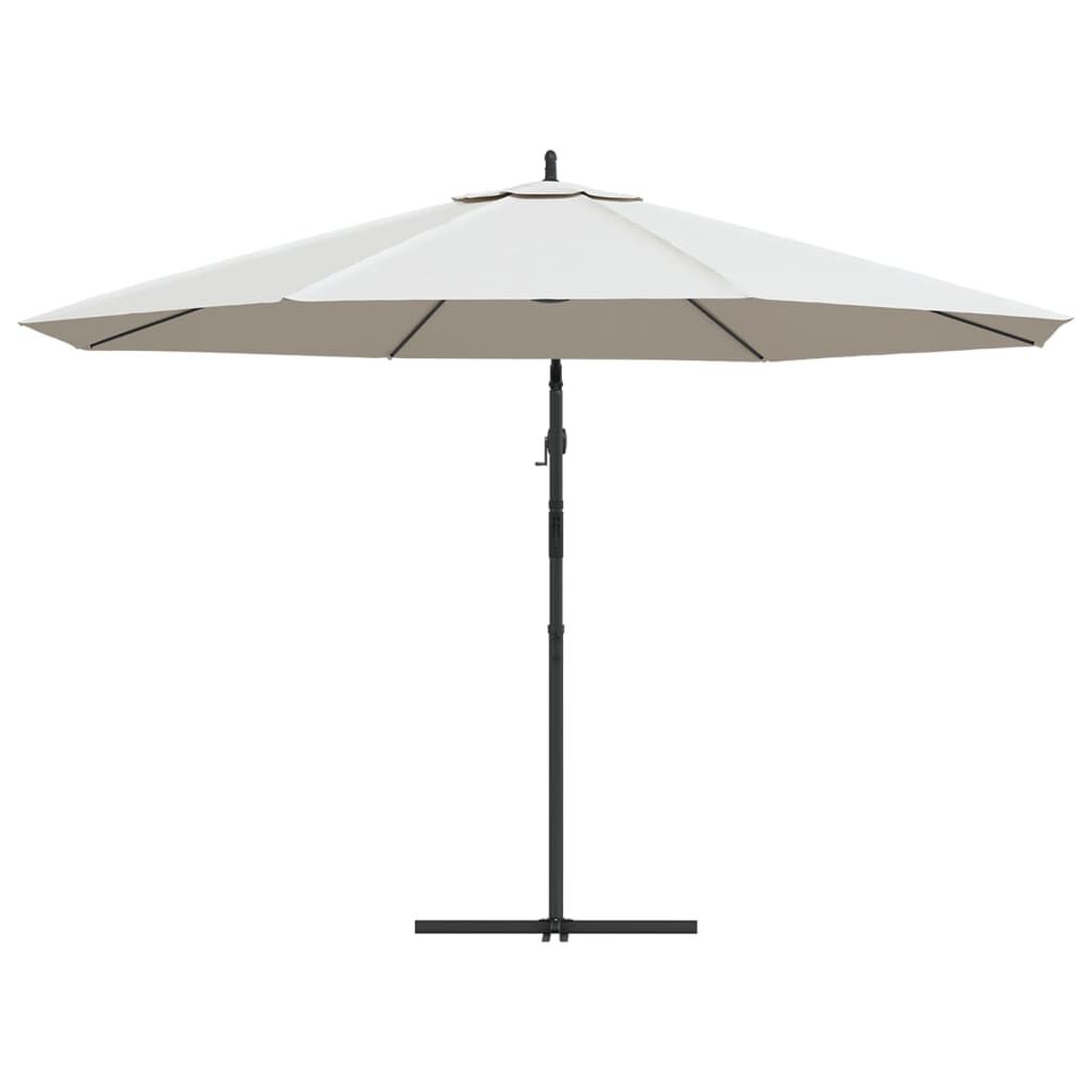 vidaXL Cantilever Garden Parasol 3.5 m Sand White